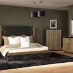 ALLURE KING 4 PC BEDROOM SET IN BLACK & GOLD