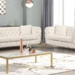 CONTEMPO 2 PC LIVING ROOM SET IN CREAM