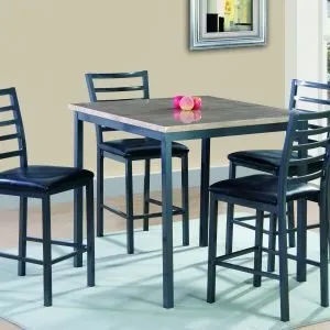 Marble-Top Pub-Height Dining Room Set