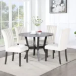 DINING TABLE & 4 CHAIRS - Stylish Set