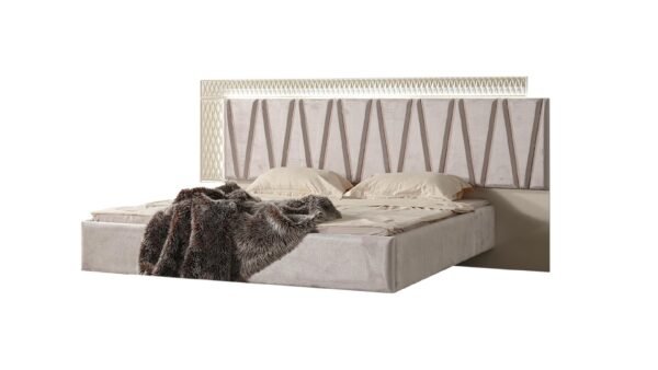 DELFANO KING BED WHITE