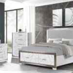 DESIRE KING 5 PC BEDROOM SET IN WHITE