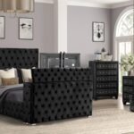 ENCORE KING 5PC VANITY BEDROOM SET IN BLACK