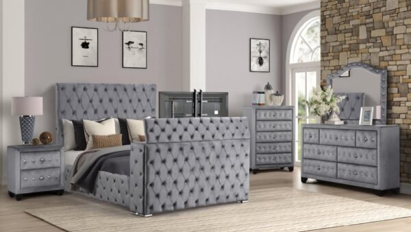ENCORE KING 5PC BEDROOM SET IN GRAY