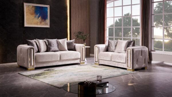 IMPREZA 2 PC LIVING ROOM SET IN BEIGE