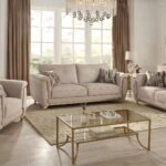LEENA 2 PC LIVING ROOM SET IN BEIGE
