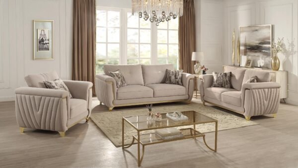 LEENA 2 PC LIVING ROOM SET IN BEIGE