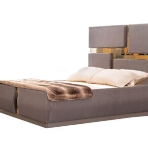 LORENZO KING BED RIVER SAND GRAY