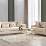 LUNA 2 PC LIVING ROOM SET IN IVORY