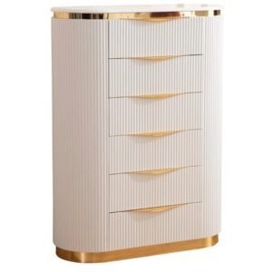 LAURA CHEST WHITE & GOLD