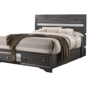 MATRIX KING BED GRAY