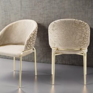 ONYX GOLD LEGS BEIGE - 2 CHAIRS PER BOX