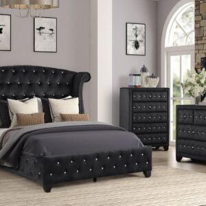 SOPHIA KING 5 PC BEDROOM SET IN BLACK