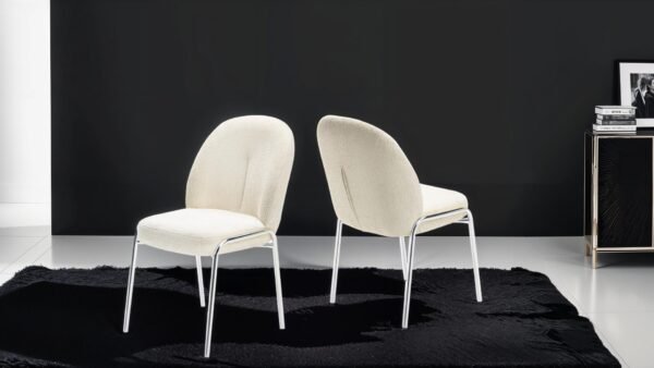 TOPAZ STEEL LEGS BEIGE - 2 CHAIRS PER BOX