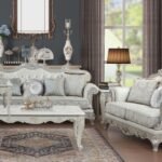 TUSCAN 2 PC LIVING ROOM SET IN SILVER