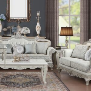 TUSCAN 2 PC LIVING ROOM SET IN SILVER