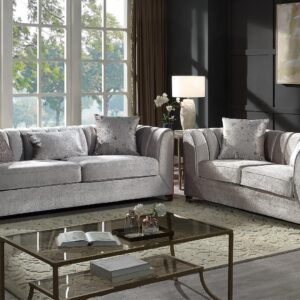 VELENCIA 2 PC LIVING ROOM SET IN CREAM