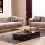 VANESSA 2 PC LIVING ROOM SET IN TAUPE - C