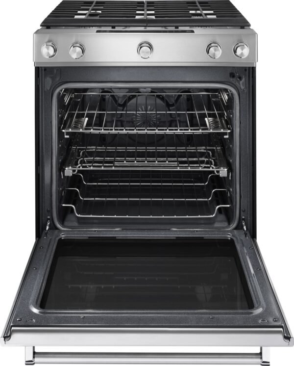 KitchenAid 7.1 cu. ft. 30-Inch 5-Burner Dual Fuel Downdraft Slide-In Range