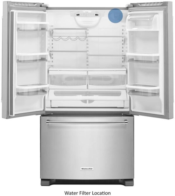 KitchenAid 20 cu. ft. 36-Inch Width Counter-Depth French Door Refrigerator with Interior Dispense
