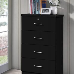 ONYX BLACK 4-DRAWER CHEST
