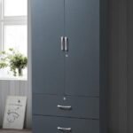 ASH GREY DOUBLE DRAWER WARDROBE