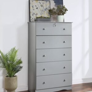 SLATE GREY 5-DRAWER JUMBO STORAGE CHEST
