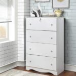 BRIGHT WHITE 4-DRAWER JUMBO DRESSER