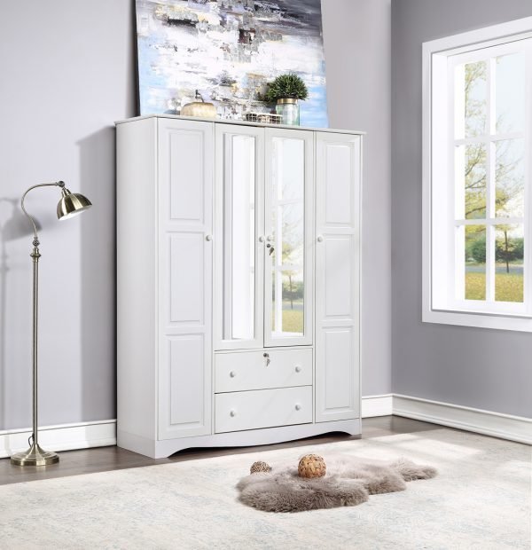 GLACIER WHITE 4-DOOR WARDROBE