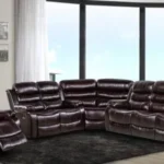 GRAND BROWN LEATHER SECTIONAL