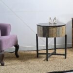 T1216E STORAGE END TABLE RUSTIC VINTAGE