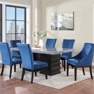 TABLE & 4 CHAIRS - A modern grey dining