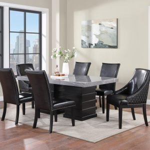 TABLE & 4 CHAIRS - A modern grey dining