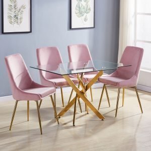 Sleek Metro Dining Table - TABLE & 4 CHAIRS