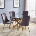 Sophisticated Space Dining Set - TABLE & 4 CHAIRS