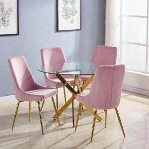 Sleek Metro Dining Table - TABLE & 4 CHAIRS
