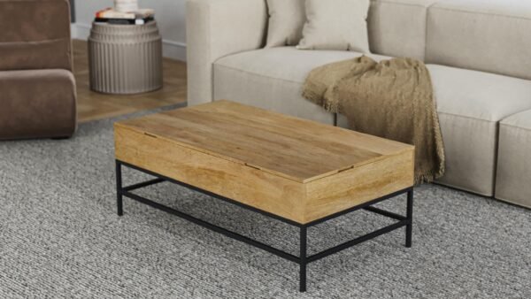 T1105-01 LIFT TOP COFFEE TABLE NATURAL